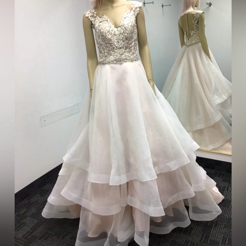 Morilee brand wedding gown #2895 NWT Ivory/Blush